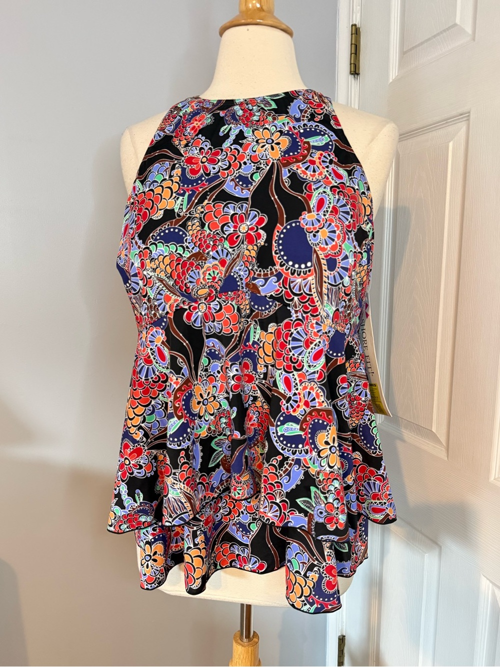 A Shore Fit Floral Tankini Top